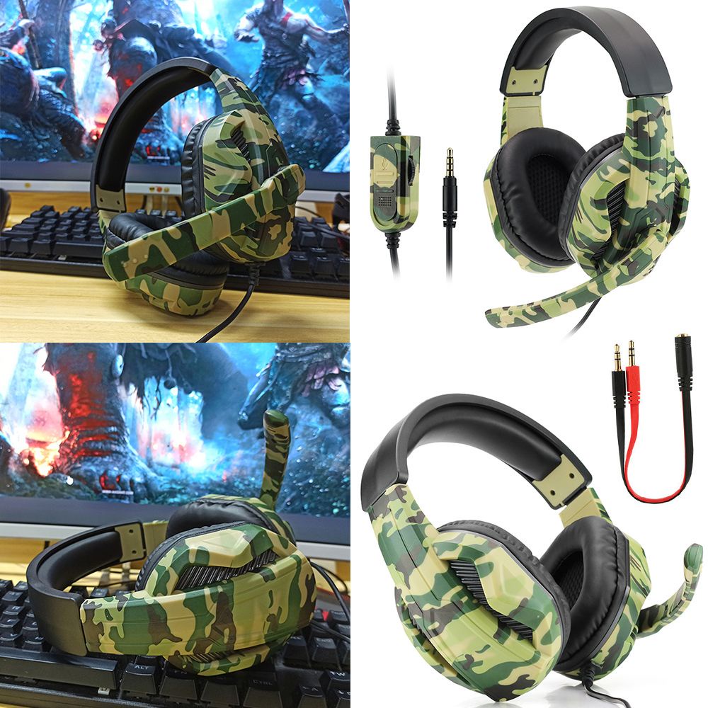 RHETT Video Games Gaming Headset Volume Control Gaming Headphones Wired Headphones Stereo Bass Surround Noise Isolation with Mic 3.5mm Computers Earphones