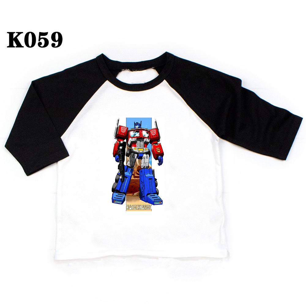 🧸 🧸🧸Transformers Áo Thun Tay Dài In Hình Robot Biến Hình Cho Bé Trai