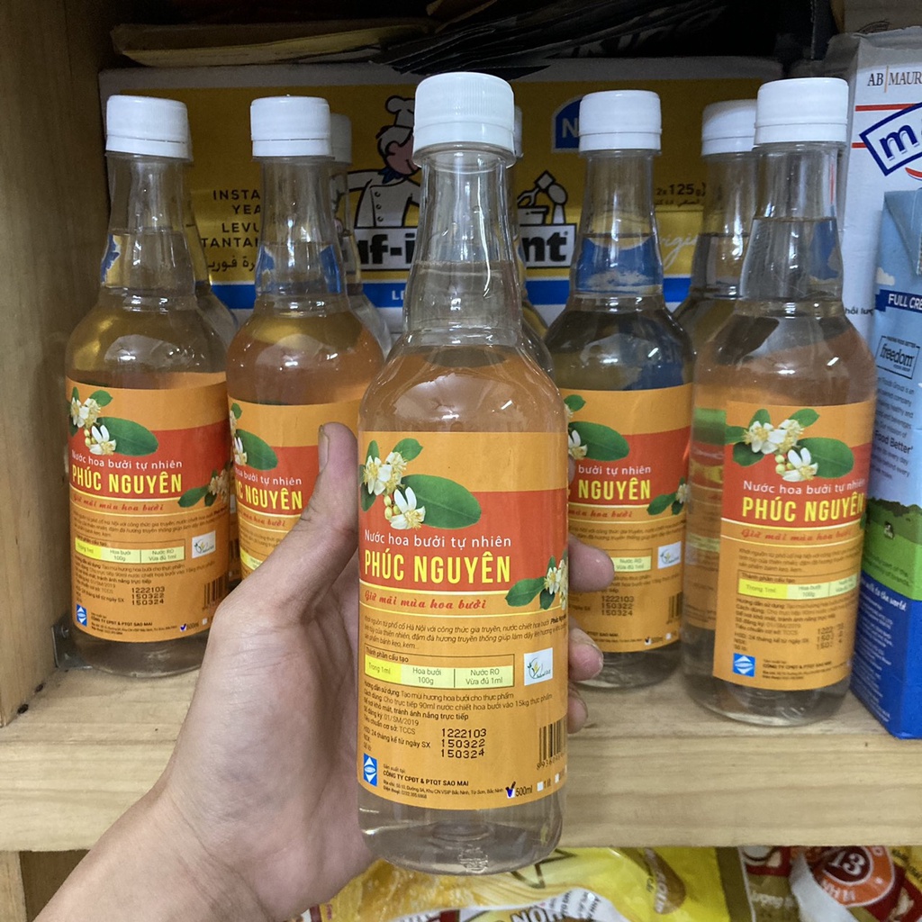 Nước Hoa Bưởi Truyền Thống Phúc Nguyên 500ml Nấu Chè, Bánh