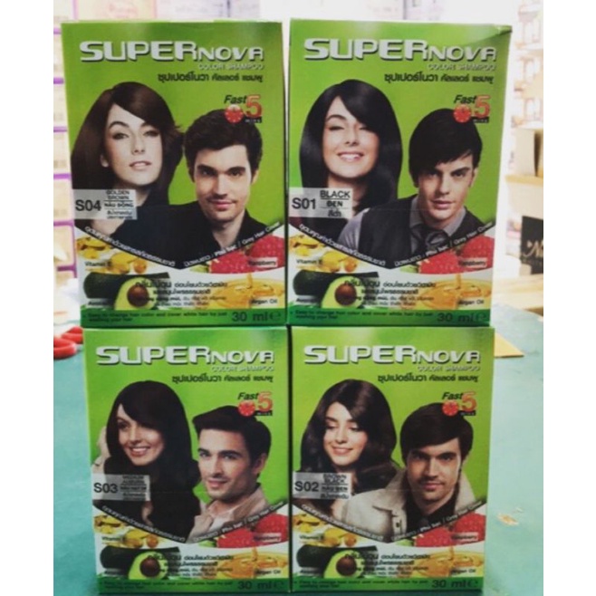 Gội đen supernova dành cho tóc bạc không gây khô tóc