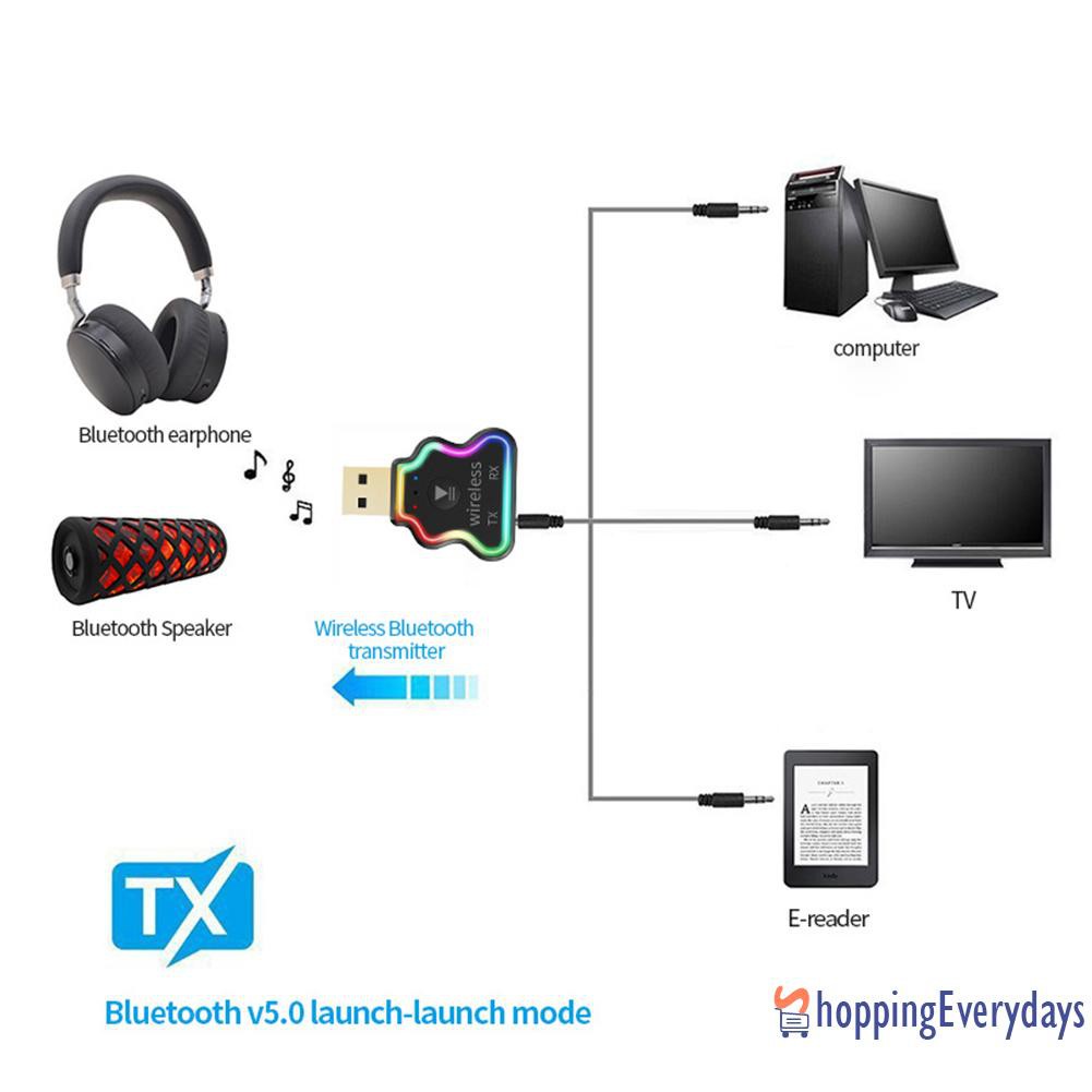 Bộ Chuyển Đổi Usb M10 Usb Bluetooth 5.0 Có Đèn Và Phụ Kiện