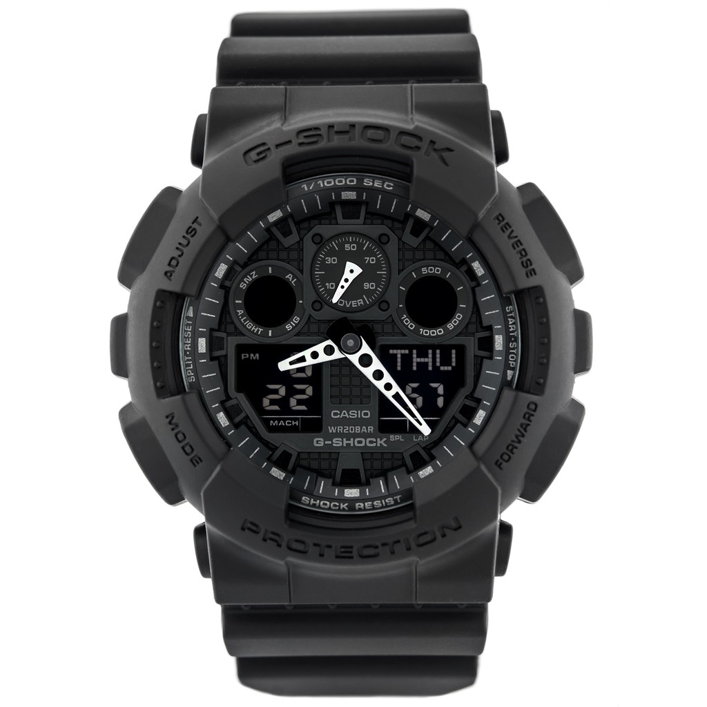 Đồng hồ nam dây nhựa Casio G-Shock chính hãng Anh Khuê GA-100-1A1DR (52mm)