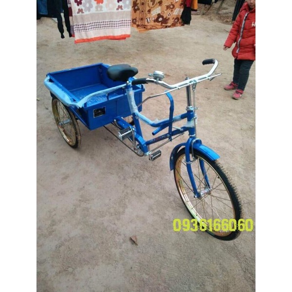 XE ĐẠP 3 BÁNH CHỞ HÀNG BẢN PHANH ĐŨA