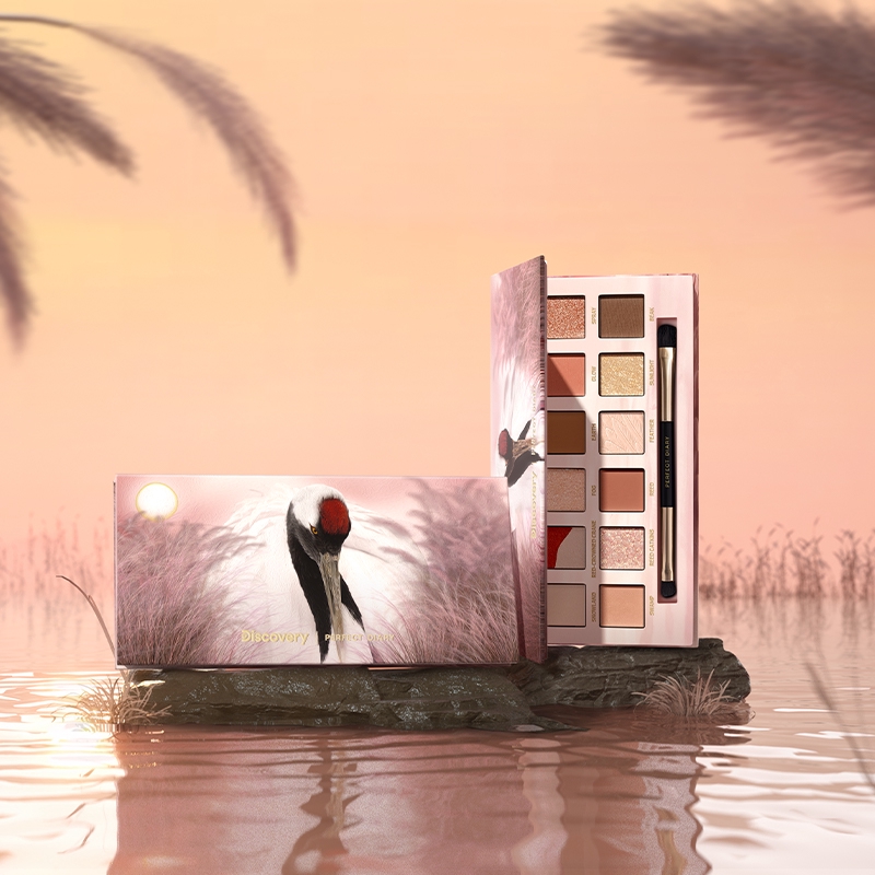 Bộ mỹ phẩm Perfect Diary gồm bảng phấn mắt 14g+ 2 Son nước 2.5g+phấn nén 7g họa tiết chim Sếu đầu đỏ hợp thời trang | BigBuy360 - bigbuy360.vn