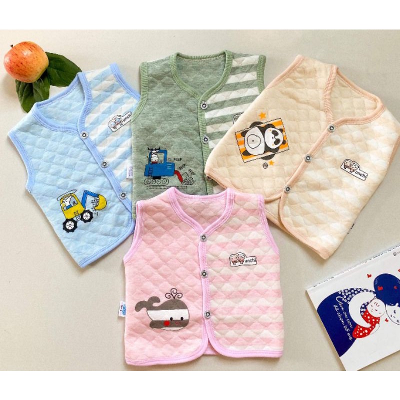 Áo trần bông cho bé 3- 12kg hàng Unchi cao cấp