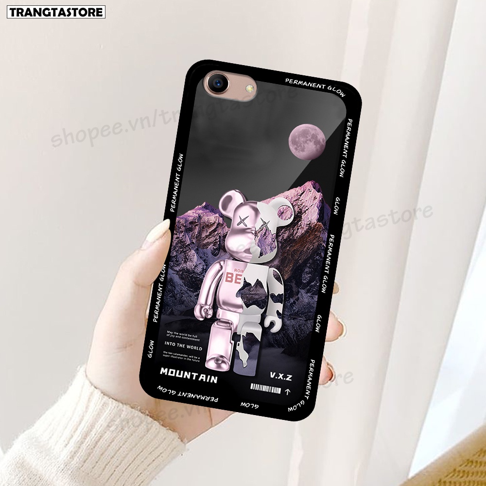Ốp Oppo A83 in hình gấu Bearbrick,Mountain,xanh,đen,đỏ giá rẻ