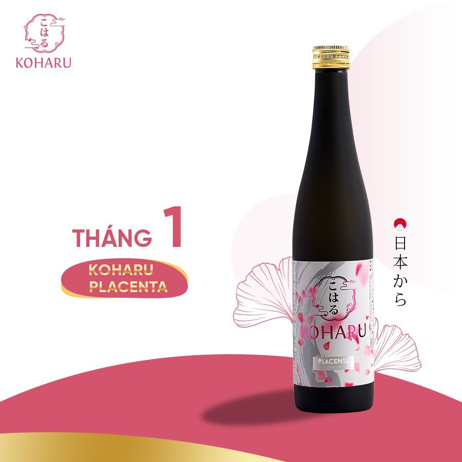 Nước Uống Đẹp Da 82X Combo 3 Chai KOHARU PLACENTA 315.000mg Placenta và 9000mg Collagen, (1500ml/3Chai)
