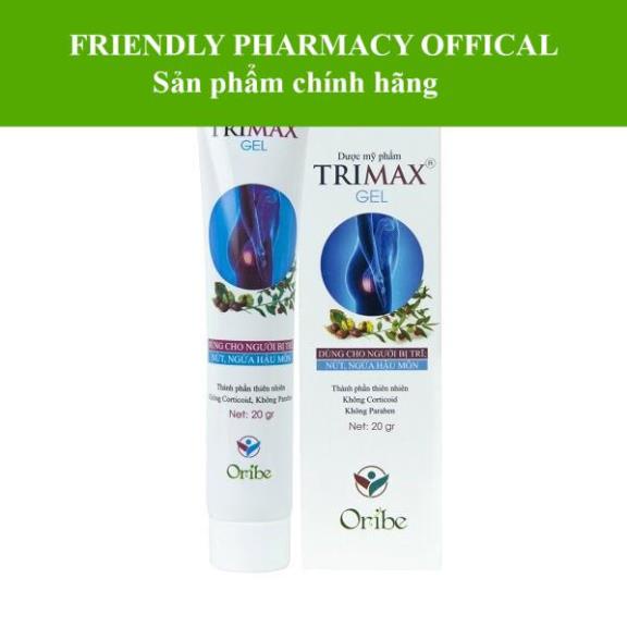 Gel bôi trĩ Trimax – Hỗ trợ giúp co búi trĩ (tuýp 20g)