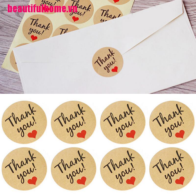 Hình Dán 60 &quot;Thank You&quot; Với Kraft