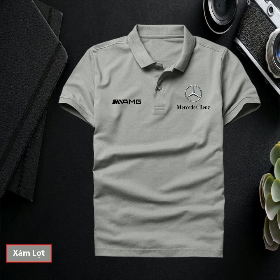 Áo polo xám in logo thể thao [ IN THEO YÊU CẦU ]