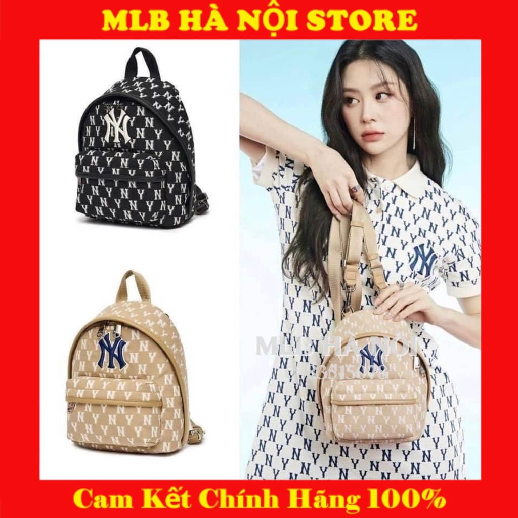 Balo Cặp mini chính hãng MLB Monogram Jacquard Mini New York Yankees