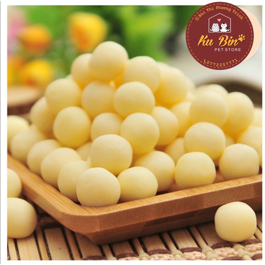 ￼Phô mai (phomai) chesse ball thức ăn cho hamster, chó mèo và thú nhỏ  béo ngậy