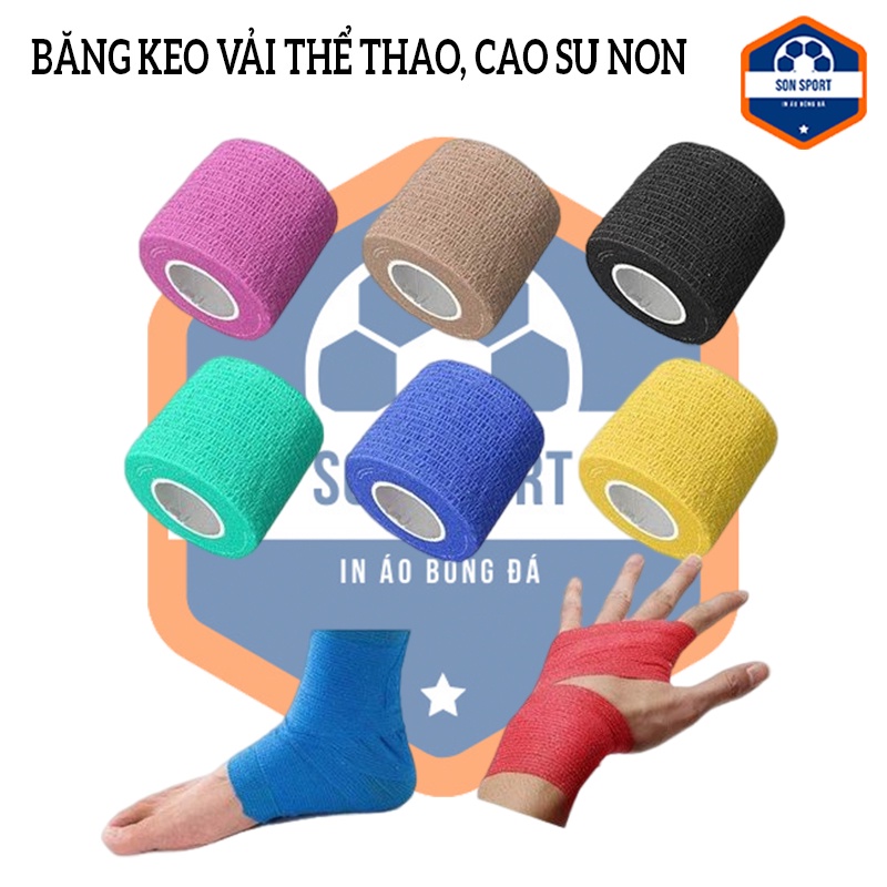 Băng Keo Vải Thể Thao/Băng Keo Cao Su Non Quấn Cổ Tay, Cổ Chân hỗ trợ tập luyện, thi đấu