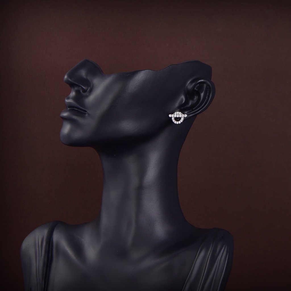 Khuyên Tai Đinh Tán Đính Đá Mini HMS 2022 Bằng Bạc S925 Thời Trang Cho Nữ