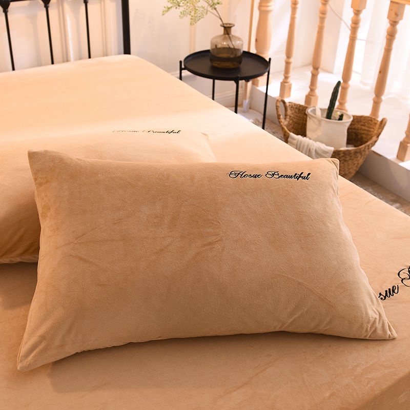 Bộ 2 Vỏ Gối Lông Nhung Mềm Mại Kích Thước 48 * 74cm