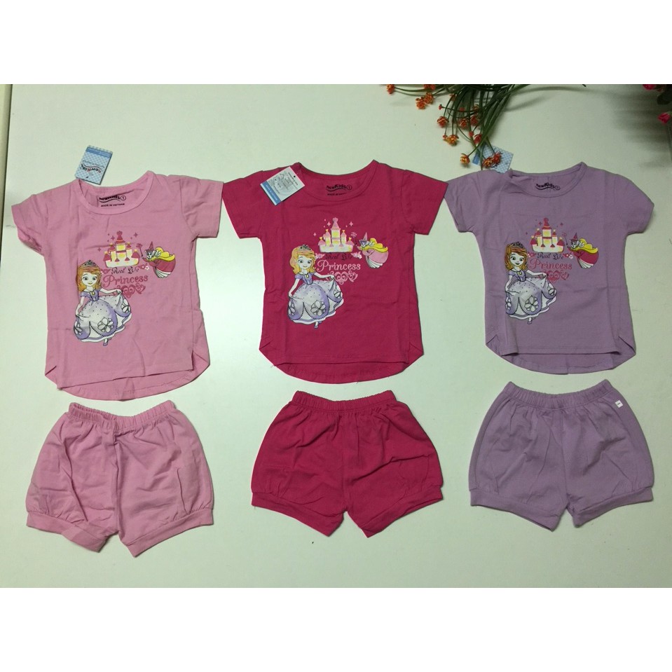 Bộ Cotton cho bé gái hình e bé Dance/Sofia từ 1-12T/BGMH22