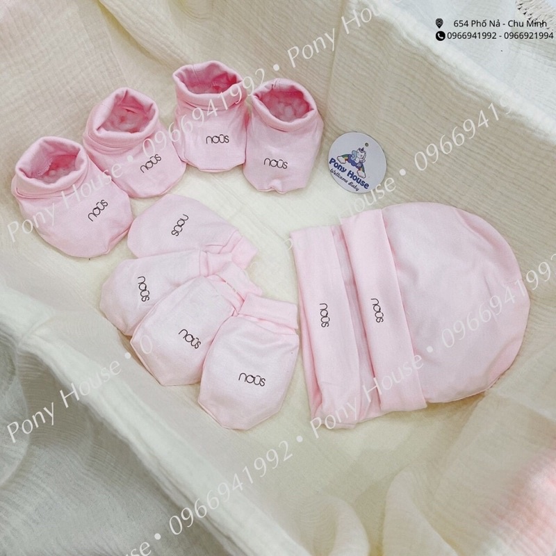 Set Mũ, Bao Tay, Bao Chân Nous Petit - Phụ Kiên Cho Bé Sơ Sinh/ Newborn/NB