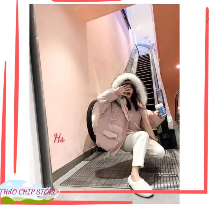 🔥 RẺ VÔ ĐỊCH🔥Áo Khoác Phao Nữ Mũ Lông Chồn 👍 Áo Đại Hàn Nữ Lót Bông Dáng Rộng 5 Màu Thoải Mái Lựa Chọn | BigBuy360 - bigbuy360.vn