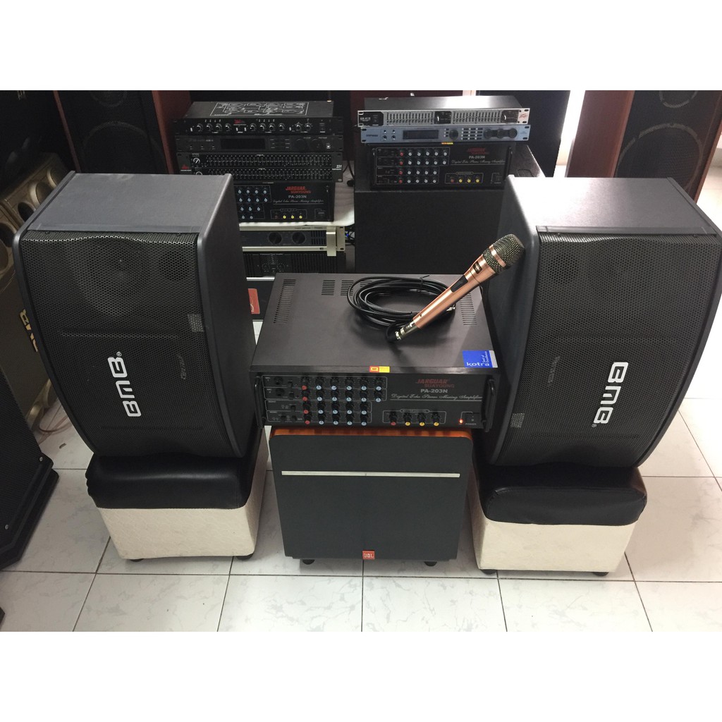 Bộ dàn karaoke loa BMB 450, amli jargua 203N, kết hợp trầm điện JBL bass 30cm bộ dàn hoàn hảo, giá cả hợp lí ạ