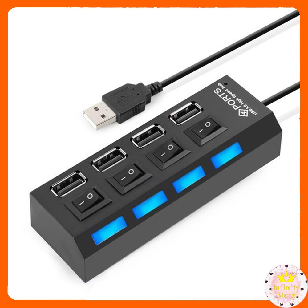 BỘ CHIA 4 VÀ 7 CỔNG USB HUB 2.0 CÓ CÔNG TẮC INFINY DECOR