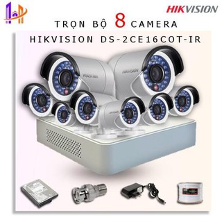Bộ camera Hikvision DS-2CE16C0T-IRP và DS-7108HGHI-F1