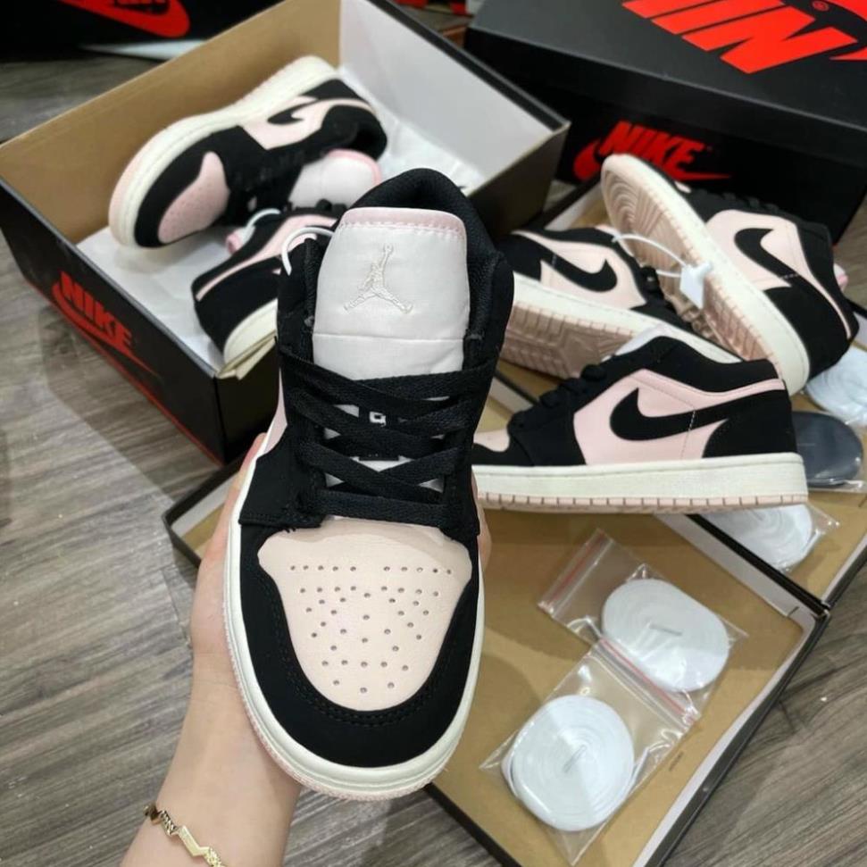 Giày 𝐉𝐨𝐫𝐝𝐚𝐧 1 hồng đen nữ, Giày thể thao JD 1 cổ thấp Black Guava Ice hồng đen bản đẹp full box bill | BigBuy360 - bigbuy360.vn