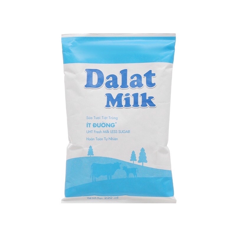 TÚI/ BỊCH SỮA TƯƠI TIỆT TRÙNG ĐÀ LẠT MILK/ DALAT MILK -