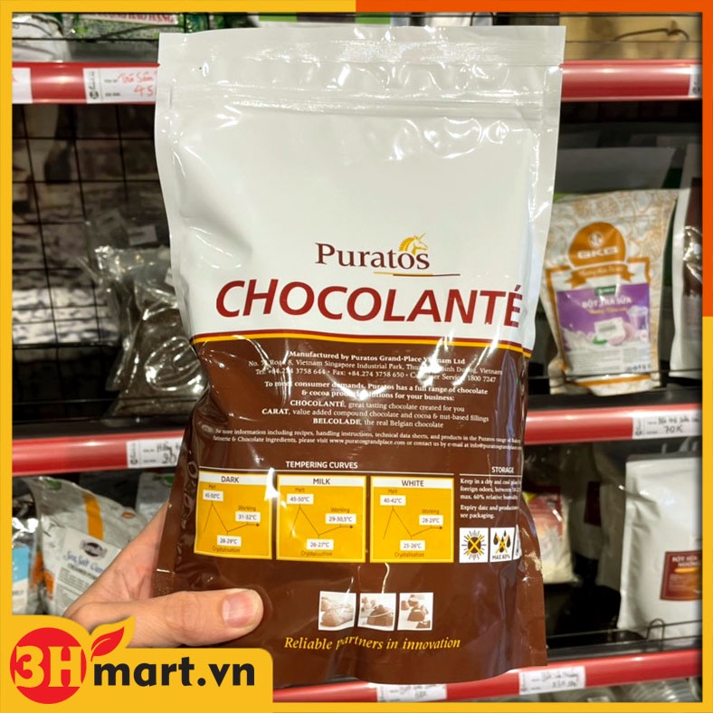 Socola hạt nut đen Puratos