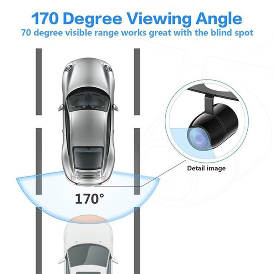 Camera Chiếu Hậu Góc Rộng 170 Độ Chống Nước Chống Bụi Cho Xe Hơi