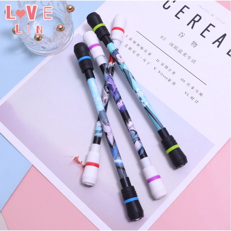 【Lovelin】Bút Xoay Viết Mực Nén Dành Cho Học Sinh Mới Bắt Đầu