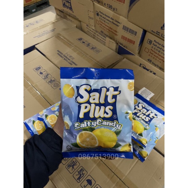 Sale giá sock - Kẹo chanh muối Salt Plus 120g nhập khẩu Malaysia