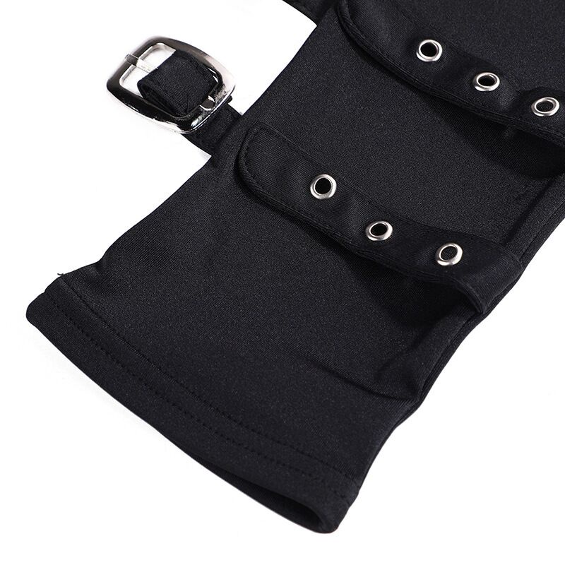 Găng Tay Hở Ngón 28CM Co Giãn Phối Đinh Tán Thời Trang Quyến Rũ Cho Nữ R46