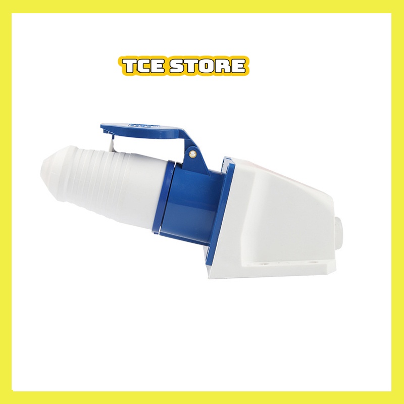 Ổ cắm công nghiệp 3 chấu 1 pha 32A gắn tườngchống nước chịu tải cao cấp