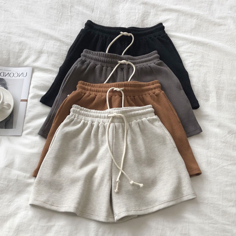 Quần Short Thể Thao Lưng Thun Phong Cách Hàn Quốc Cho Nữ