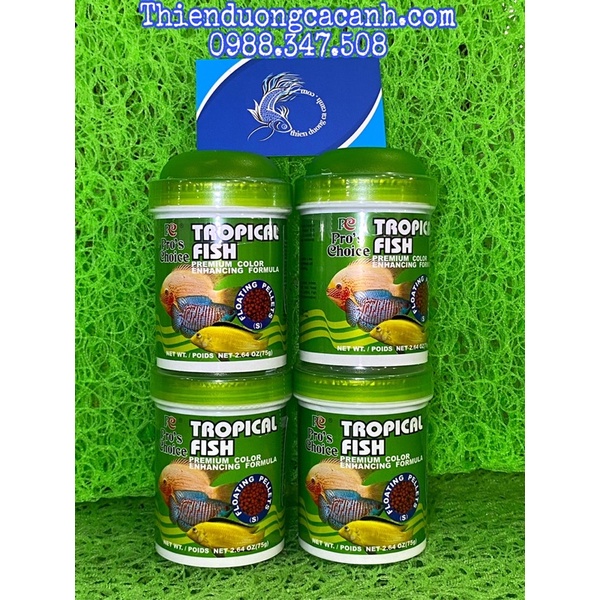 Thức Ăn Cá Ali TROPICAL FISH - Hủ 75gram ( Hạt 2mm)
