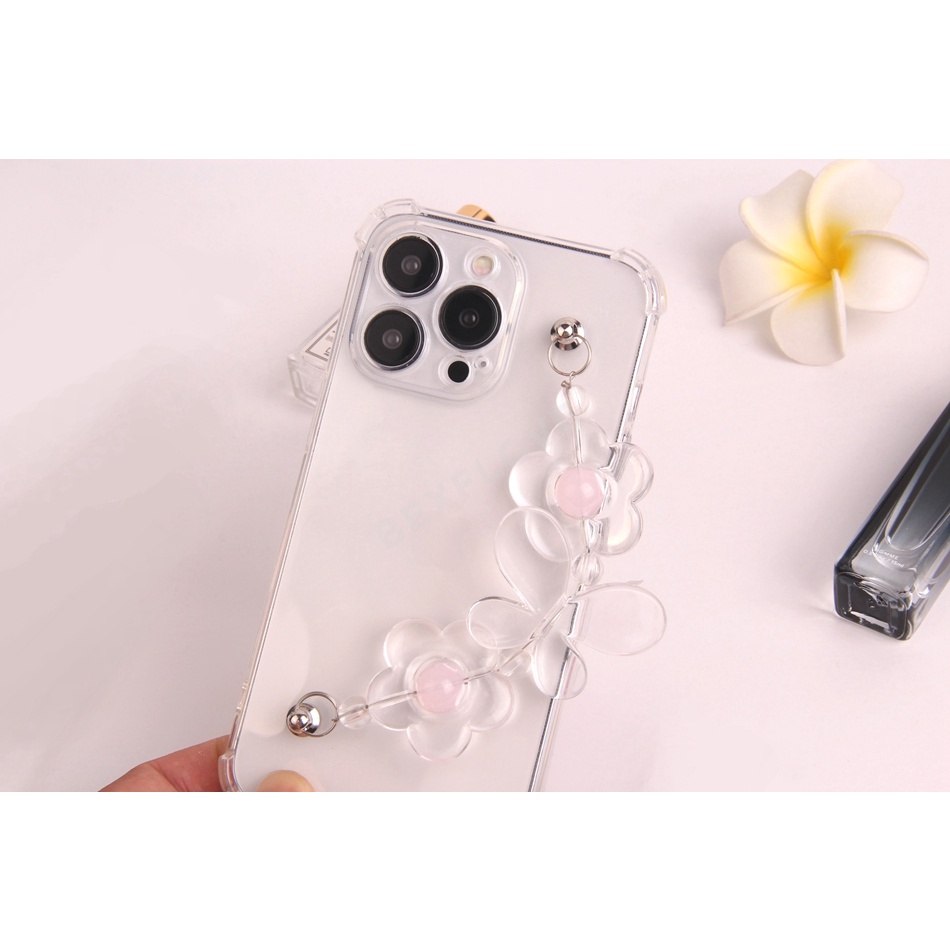 Ốp Điện Thoại TPU Mềm Trong Suốt Hình Bướm Có Dây Đeo Cho iPhone 7 8 + Plus 13 12 11 Pro max X XR XS max SE2020 2022