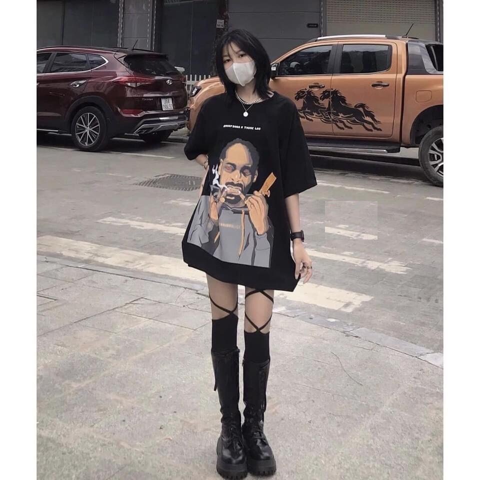 Áo thun đỏ Snoop unisex form rộng [kokos], [freesize] áo phông tay lỡ dáng rộng tay lỡ [siêu sale] cá tính Ulzzang 21118
