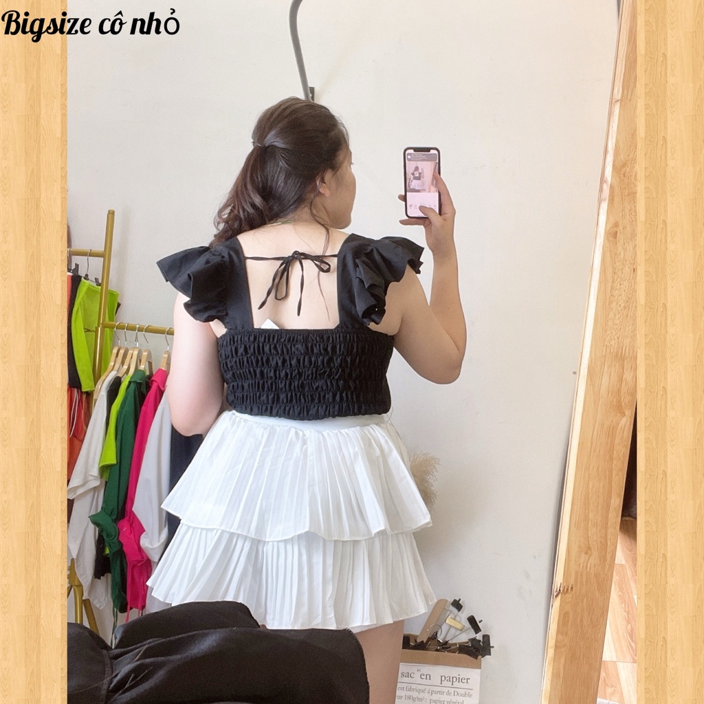 Áo Sơ Mi Cánh Tiên Bigsize Croptop Lên Phom Cực Dễ Thương, Áo Sơ Mi Kiểu MÃ CÁNH TIÊN