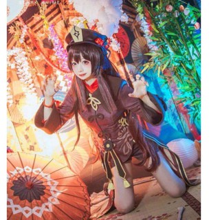 Set trang phục cosplay hoá trang Hutao Genshin Impact