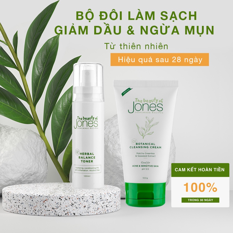 Combo làm sạch và giảm dầu ngừa mụn cho mẹ bầu The Beauty of Jones
