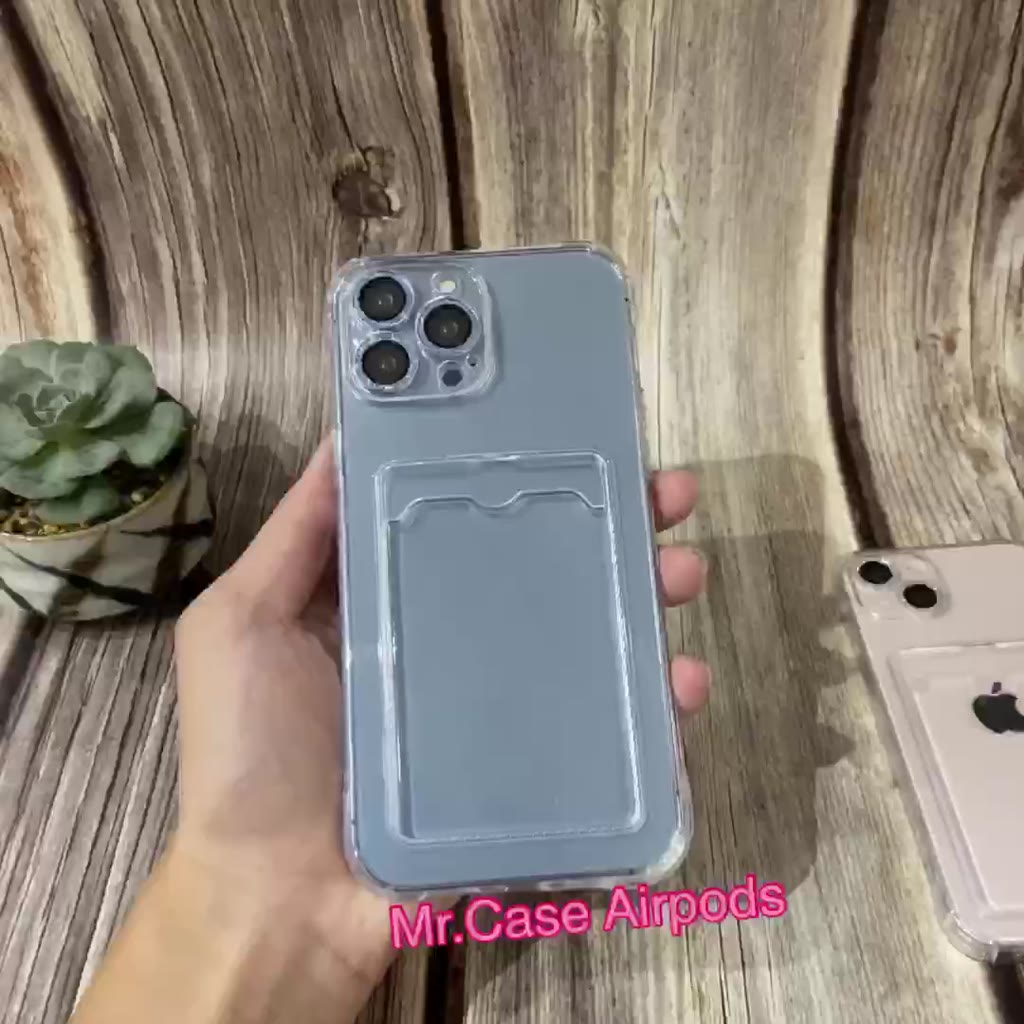 [ CÓ IP 14  ] Ốp lưng ip trong suốt chống sốc dạng ví có ngăn đựng thẻ ảnh cho 11/11pm/12/12promax13/13promax- Mr.Case | BigBuy360 - bigbuy360.vn