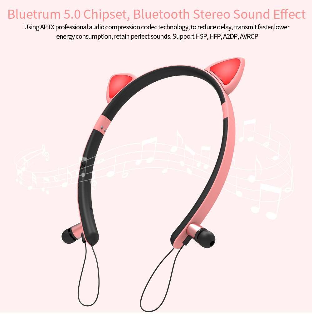 Tai nghe bluetooth GROWNTECH ZW-29 TWS blutooth không dây tai mèo phát sáng led