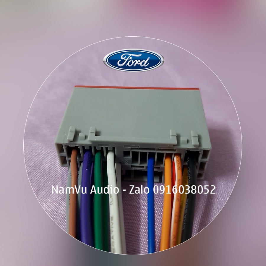 Dây cáp 24 pin - jack âm thanh loa nguồn cho CD ô tô Ford
