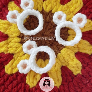 Nhẫn len tai thỏ/tai gấu handmade