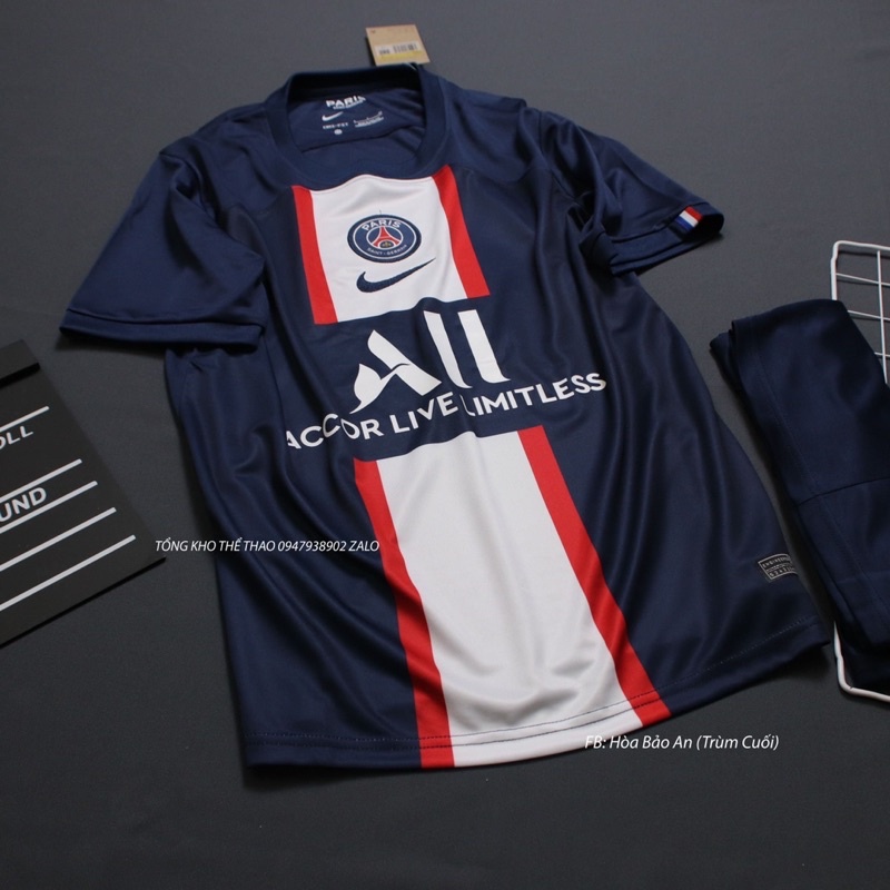 Bộ quần áo bóng đá ⚽️ CLB PSG MÀU GIMS THAN HÀNG CAO CẤP_MÙA GIẢI 22/23