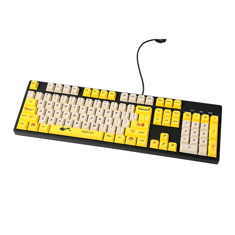 Bộ keycap Pikachu, Cherry Profile, thick PBT cho bàn phím cơ