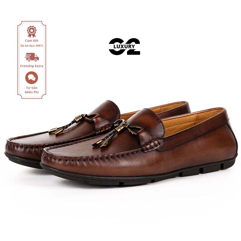 Giày lười nam Luxury dáng Moccasin Shoes BL09-2 chất da cao cấp nhiều size