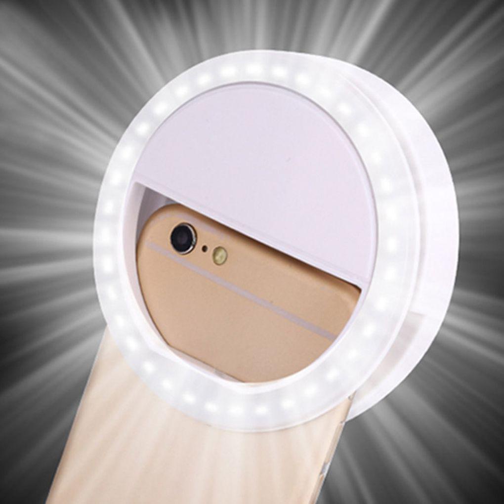 Vòng Đèn LED Kẹp Điện Thoại Hỗ Trợ Chụp Ảnh Selfie Cho iPhone Samsung HTC