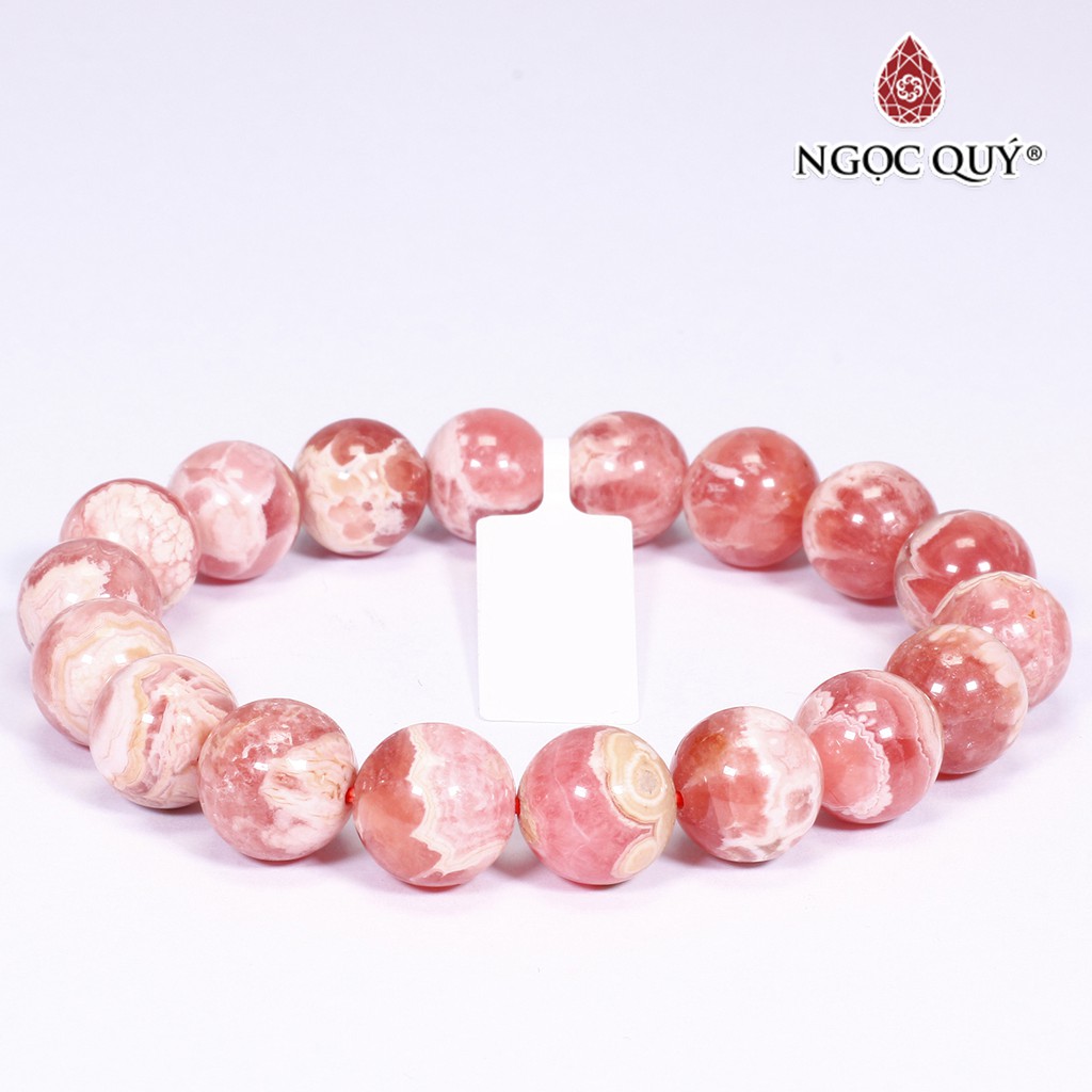 Vòng đá đào hoa rhodochrosite - Ngọc Quý