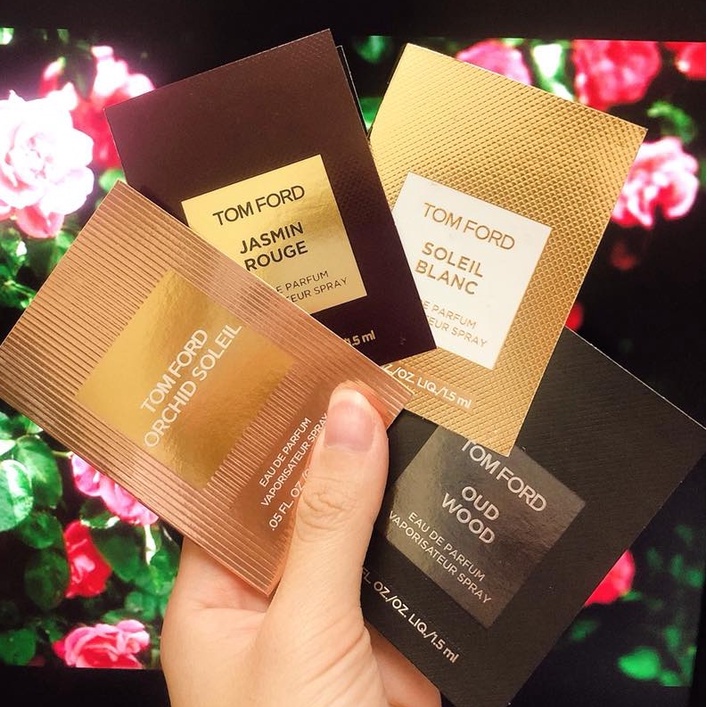 Vial chính hãng nước hoa Tom Ford Black Orchid Parfum, Edp , EDT Oud Wood Metallique , Soleil Blanc